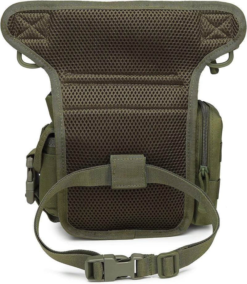 ATBP Tactical Drop Leg Pouch Thigh Pack Military Waist Pack For Motorcycle Racing Bike Cycling Hiking Horse Riding Army Green - Image 4